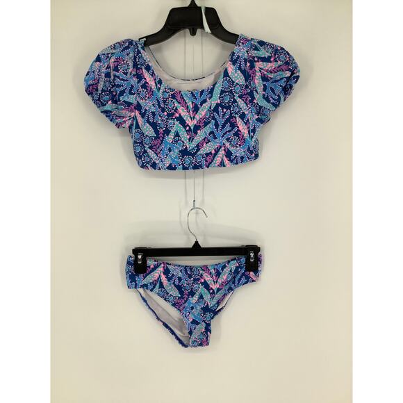Lilly Pulitzer Girl 14 Barton Blue Star Gazing Arlen Bikini Two Piece Set G35-10 - Picture 3 of 11